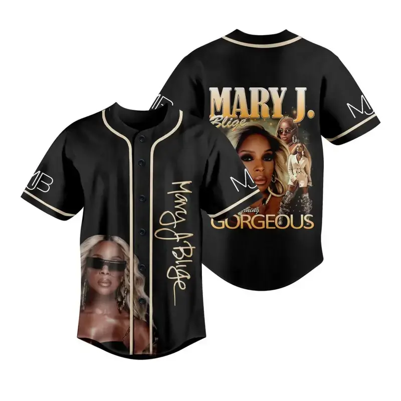 Mary J Blige The For My Fans Tour 2026 Unisex Baseball Jersey - Limited Edition Baseball Jersey Shirt, Jersey T-Shirt, Mary J.