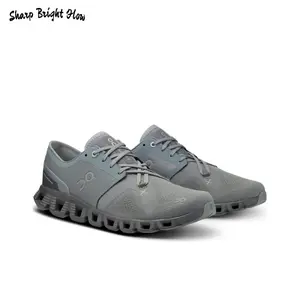 Futuristic Hollow-Out Running Shoes – Rock Gray Breathable Mesh with Full-Length Cushioning Pods for Gym, Walking & Daily Comfort
