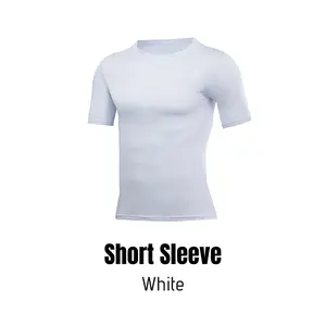 PSYCHE Herren Kompressionsshirt Cool Trocken Kurzarm Unterwäsche Sport Training T-Shirt, Schweißableitend Ultra-Atmungsaktiv Muskelstütze