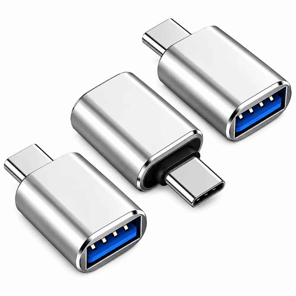USB C to USB Adapter 3 Pack, USB C Male to USB A Female Adapter, Type C OTG Converter Compatible with Apple MacBook Pro,Mac Book,iPad,Microsoft Surface Go, Samsung Galaxy S20 S21 S22 S23