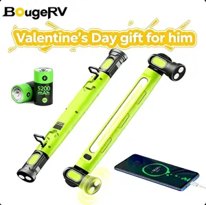 BougeRV  Valentine’s Day Gifts – Under Hood Work Light Bar, 3000LM LED Magnetic Light Bar with Hooks, 5200mAh Cordless Rechargeable Hood Light, Single Pack, Ideal for Mechanic, Car Repair & Garage Use