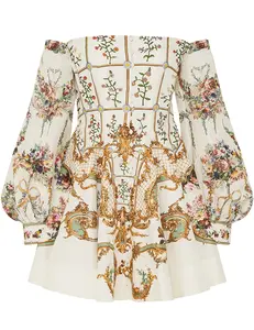 Camilla Seamed Off The Shoulder Mini Dress