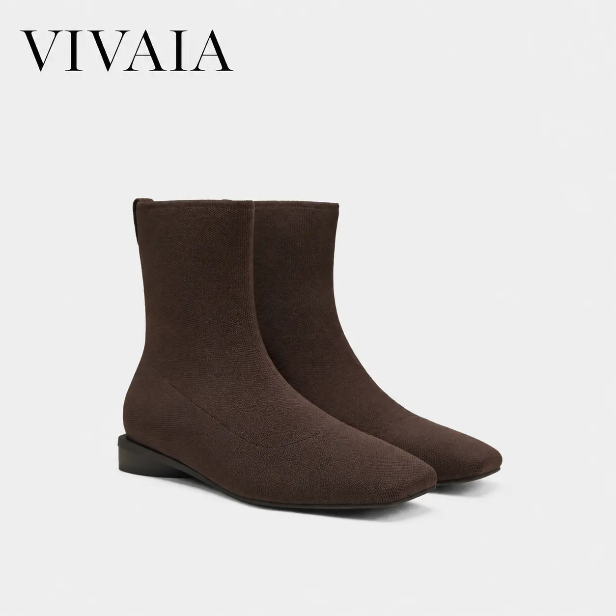 VIVAIA Women’s Square-Toe Ankle Boots, Water-Repellent Knit Booties with Cushioned Insole & Low Block Heel, Fall Winter Boots for Women, Back to School Shoes (Marsa),back to school,back to school haul
