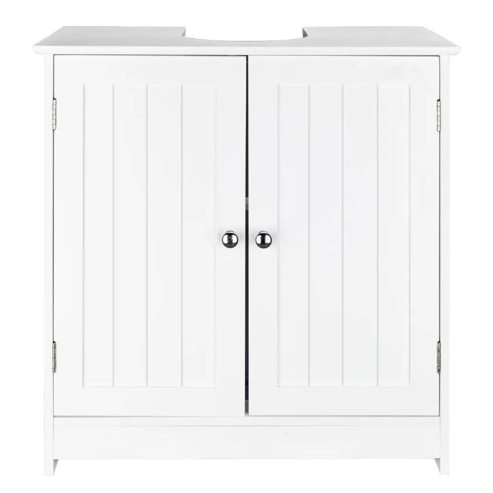 Karl Home Modern White Bathroom Sink Cabinet, Indoor Storage Cupboard Furniture