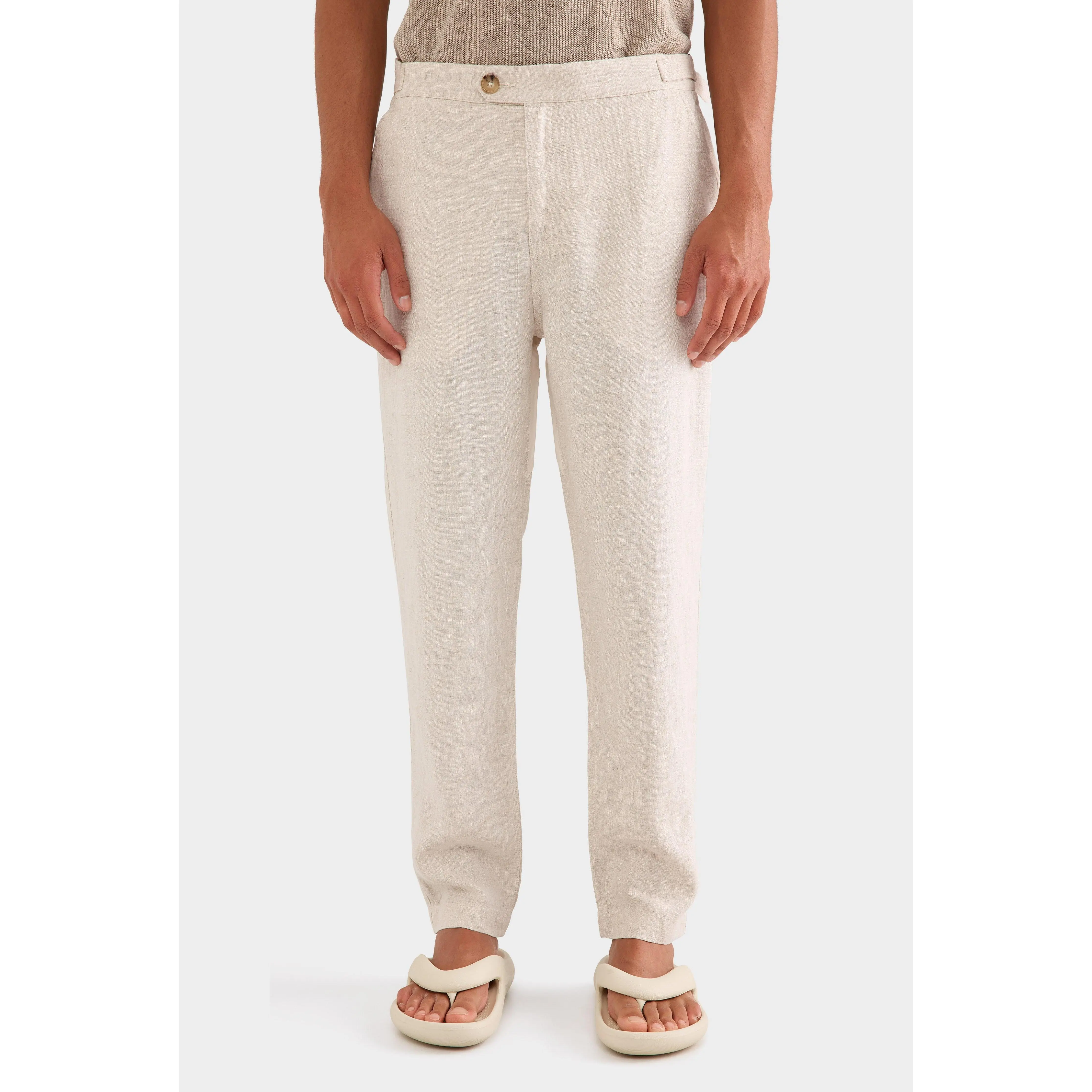 Side Tab Trouser - Sand