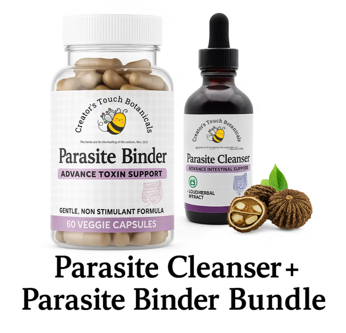 Parasite Cleanse Detox Kit – Alcohol-Free Glycerin Tincture + Binder Capsules | Healthcare Natural herbal supplement