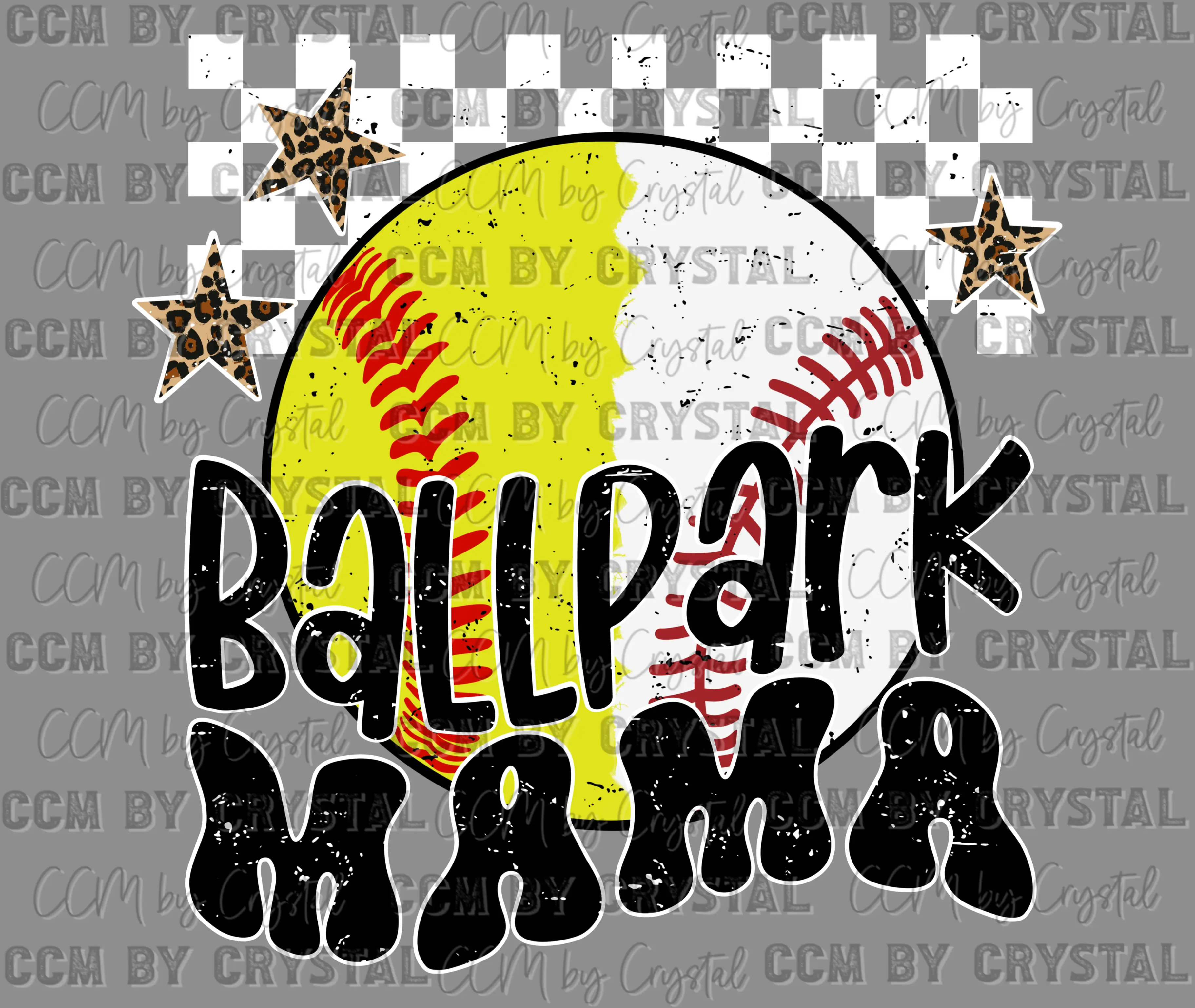 Ballpark Mama Baseball Softball Ready to Press DTF Transfer for T-Shirts Ready to Press Sublimation CCMbyCrystal