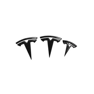 Tesla Model 3 Logo Sticker Badge Decals    3 pieces
