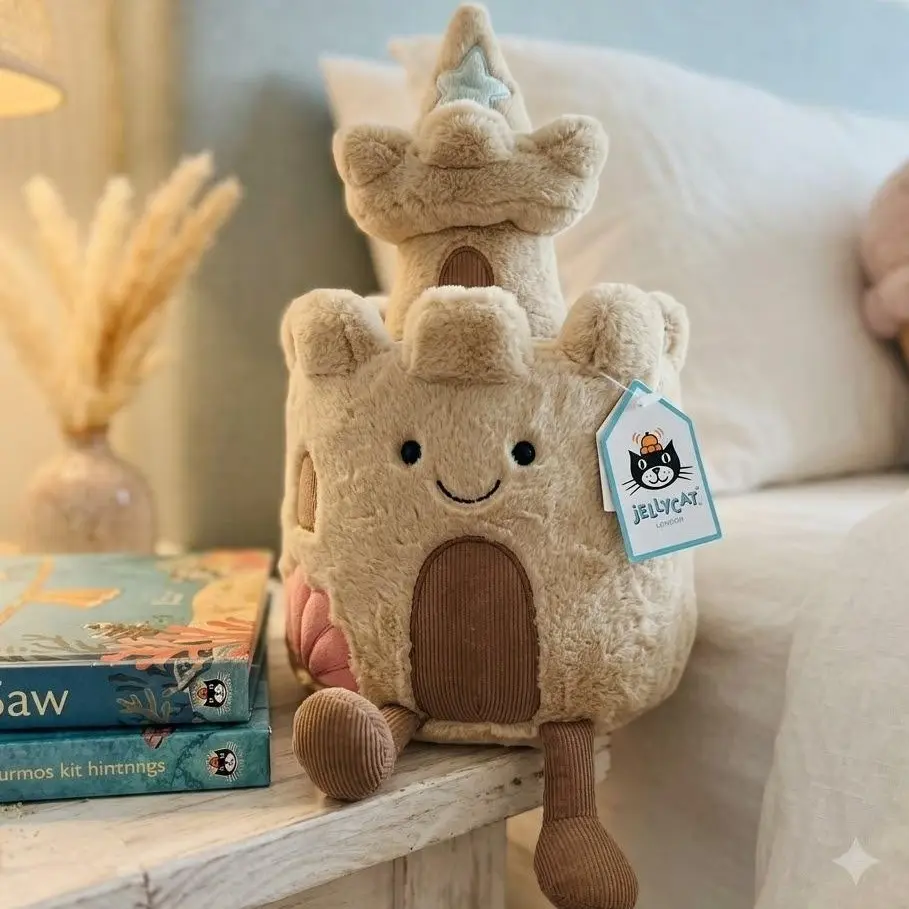 Jellycat Amuseable Sandcastle Official Soft Stuffed Toy - Cozy Beach Vibes Plushie Gift for Kids & Girls
