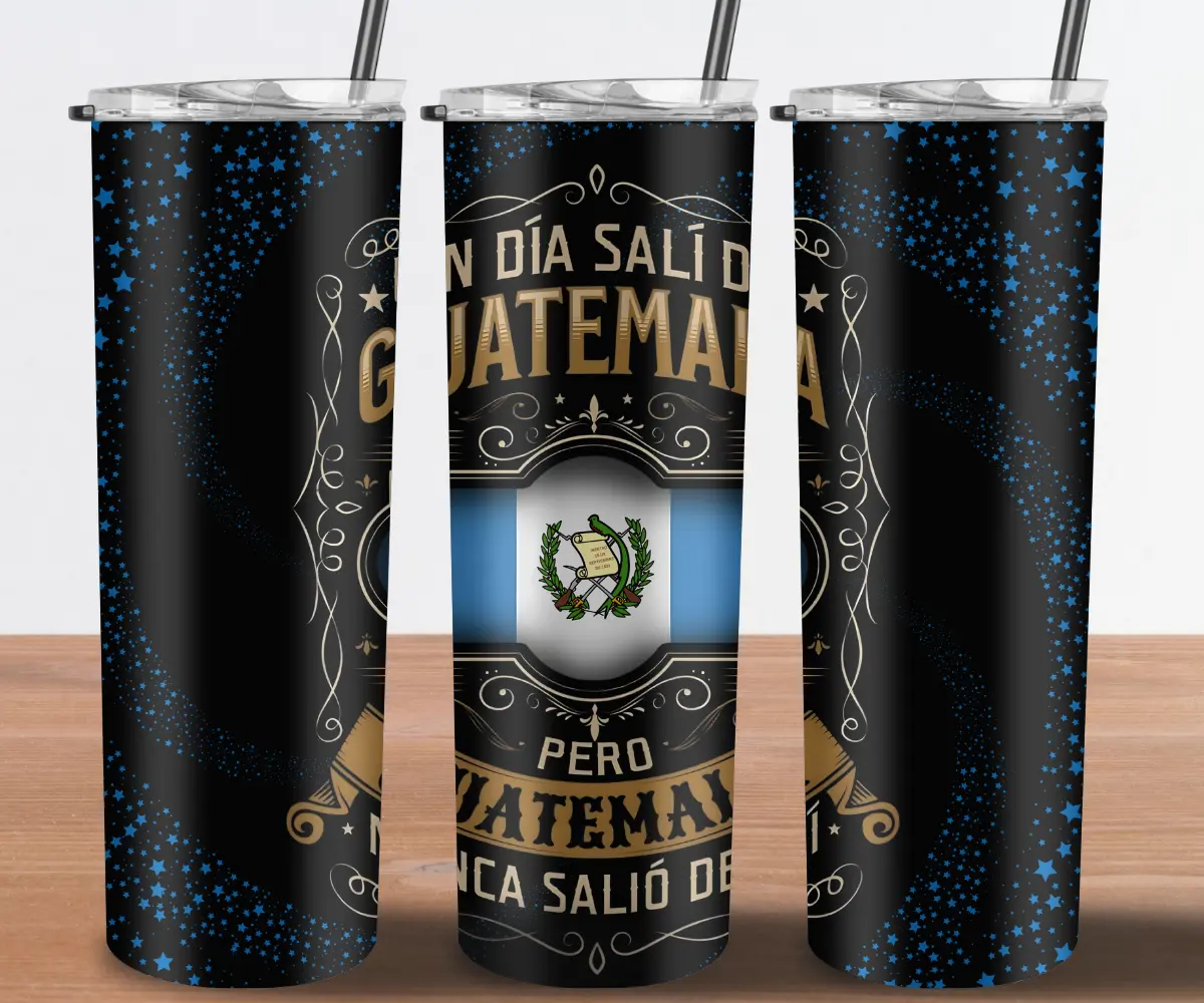 Guatemala 20oz Tumbler Un Día Salí de Guatemala Stainless Steel Cup BPA Free Leak-Proof Lid Keeps Drinks Secure Portable Design for Any Occasion
