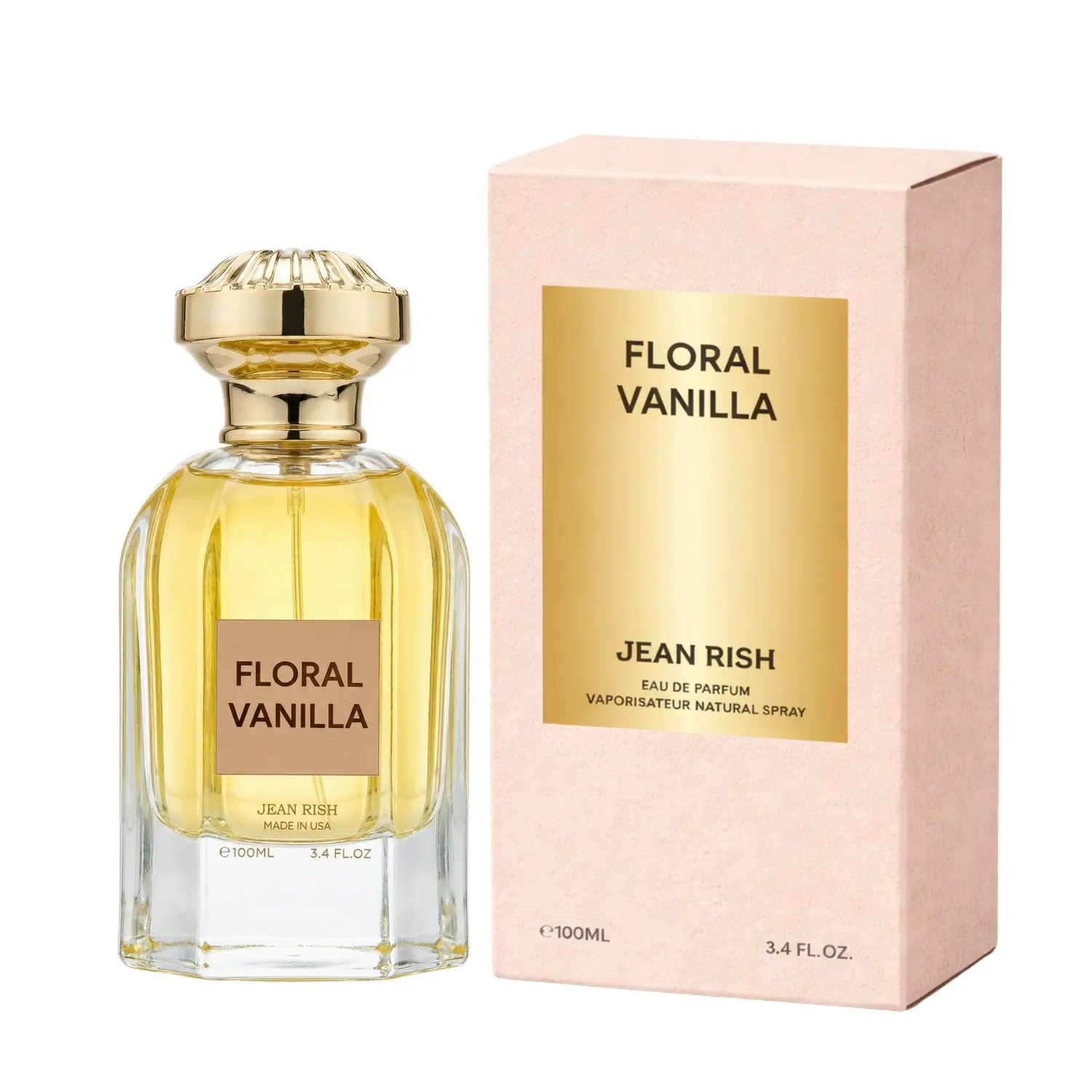 Floral Vanilla, Jean Rish, Eau De Parfum for Women 3.4 Fl Oz – Perfume with Lavender, Amber & Musk – Long Lasting Luxury Scent