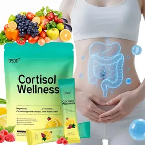 DSDD Supercalming Powder Mix Dietary Supplement - Magnesium, Ashwagandha, Vitamin C, D3, L-Theanine, Cortisol Balance Support, Sugar-Free Daily Vitamin for Glass Skin Nutrition, Daily Vitamin Supplement Antioxidant Water Enhancer Digestive Probiotics