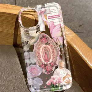 Virgin Mary Jesus Pattern Anti-Drop Protective Tpu Phone Case Cover Protector for Apple iPhone 17 17promax 16promax 16 14/13 Pro Max 12 Pro 11 XR XS 7 8 Plus Samsung S10 S22 A12 A50 A52 S24 A13 5g