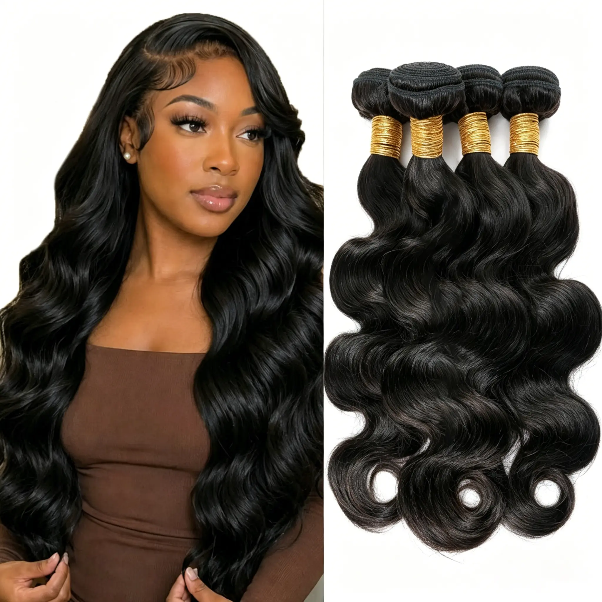 Msgem Hair Body Wave Human Hair Bundles 12A Body Wavy 12-32 Inch 3 Bundles or 4 Bundles/Lot Wavy Weave Extensions No Chemical #SummerVibes #SummerWins#DealsForYouDays#tiktokshopdealsforyoudays