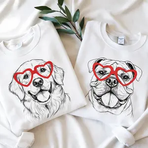 Dogs With Glasses Unisex Light Grey T-shirt S-5XL Comfortable Fittable Short-Sleeved Pet Lovers Tee Soft Breathable Fabric Perfect Summer Casual Wear Adorable Graphic Tee