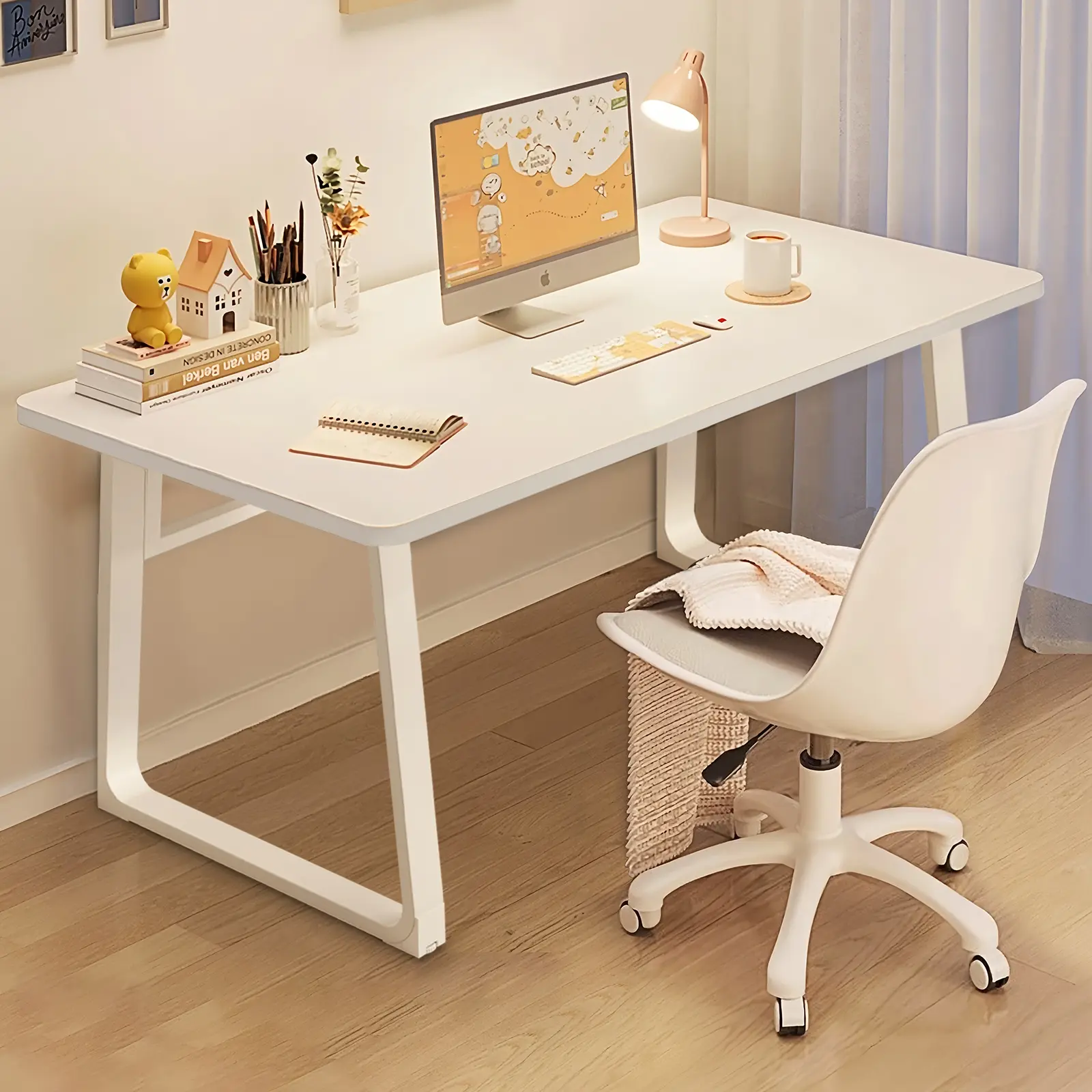 【Summer sale】Large computer desk, gaming table, modern minimalist style, home office desk, writing desk, study and work desk, indoor bedroom table
