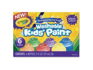 Crayola 6-color Glitter Washable Kids Paint