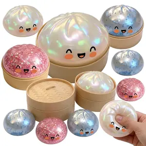 Dumpling Squishy Mystery Box  – 100% Rare Hidden Edition Included Cute Squishy Dumpling Toy, Soft Stretchy Squeeze Toy, Perfect for Party Favors, Birthday Gifts & Desk Toys Random color