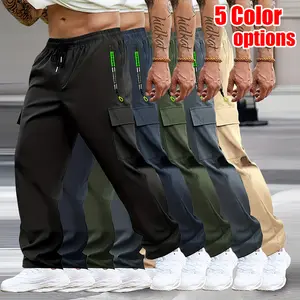 Men's Heavyweight Work Pants - All-Season Straight-Leg Tactical Work Pants with Quick-Dry Technology, Non-Stretch Functional Fly and Drawstring Waistband - Available in Multiple Colors (Black/Gray/Beige/Brown) Suitable for Construction, Hunting, Hiking, C