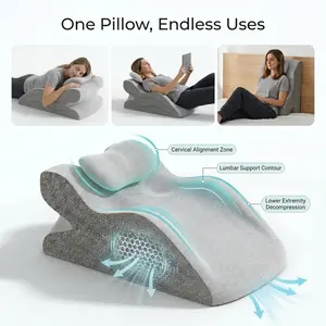 Ergonomic Wedge Pillow for Bed | 4-in-1 Face Down Prone Cushion for Reading & Gaming | Backrest & Tech Neck Relief