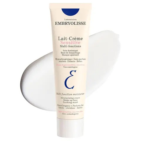 Embryolisse Lait-Crème Sensitive Face Moisturizer and Makeup Primer, Hypoallergenic Fragrance-Free Face Cream with Aloe Vera and Shea Butter