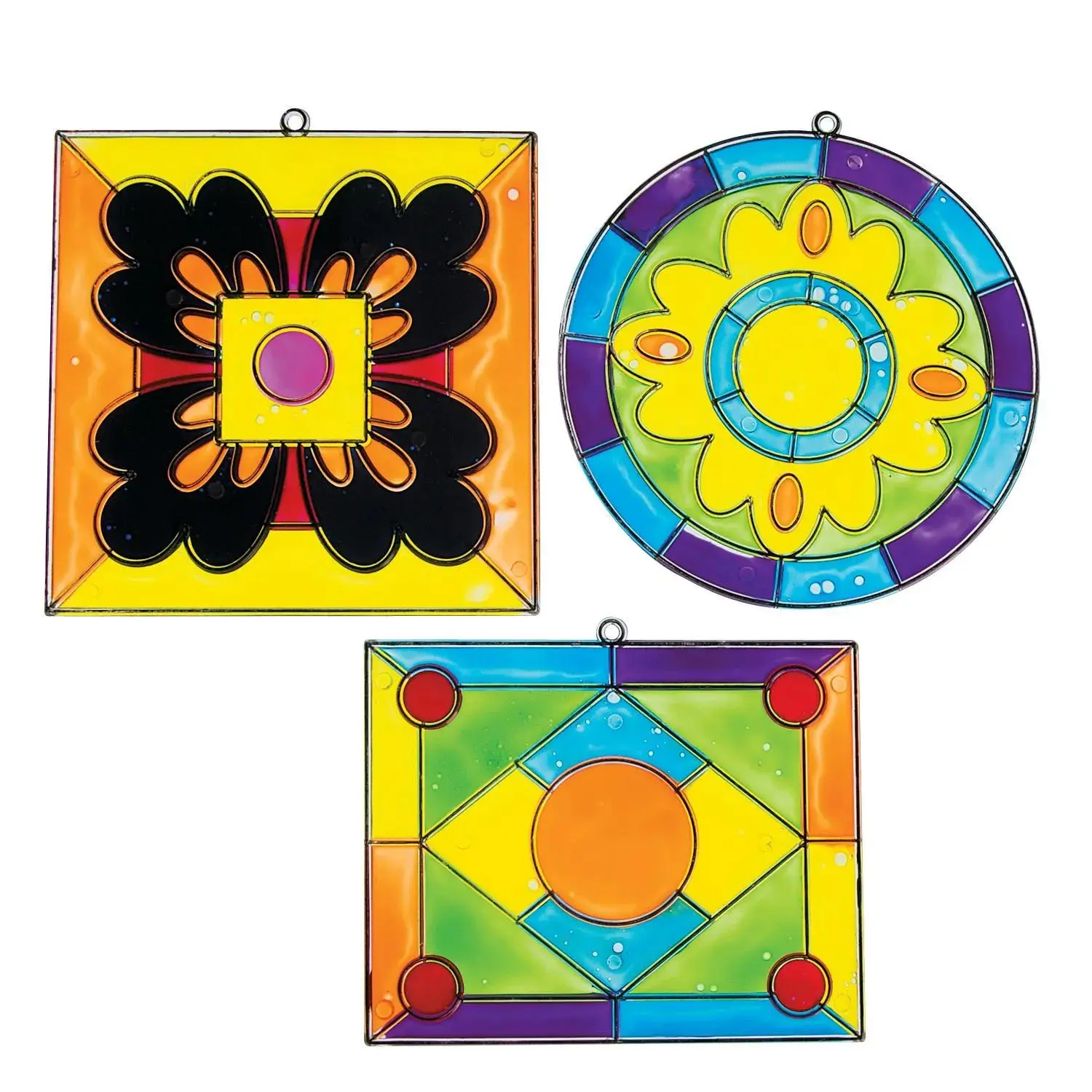 Stained Glass Suncatchers, 12 Pieces