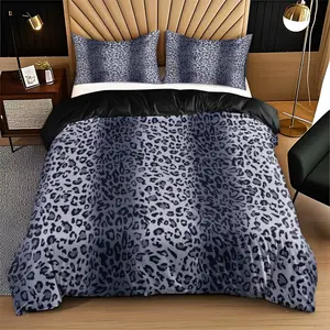 3pcs Polyester Flannel Printed Duvet Cover Set, Soft Comfortable Breathable Anti-Wrinkle, No Shrinkage, for Bedroom Guest Room Dorm Hotel