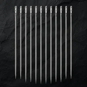 Easy Threading Sewing Needle Set for DIY Repair, Hand Stitching & Mending, Slip-Resistant Durable Needles with Large Eye, Home Sewing Kit for Beginners