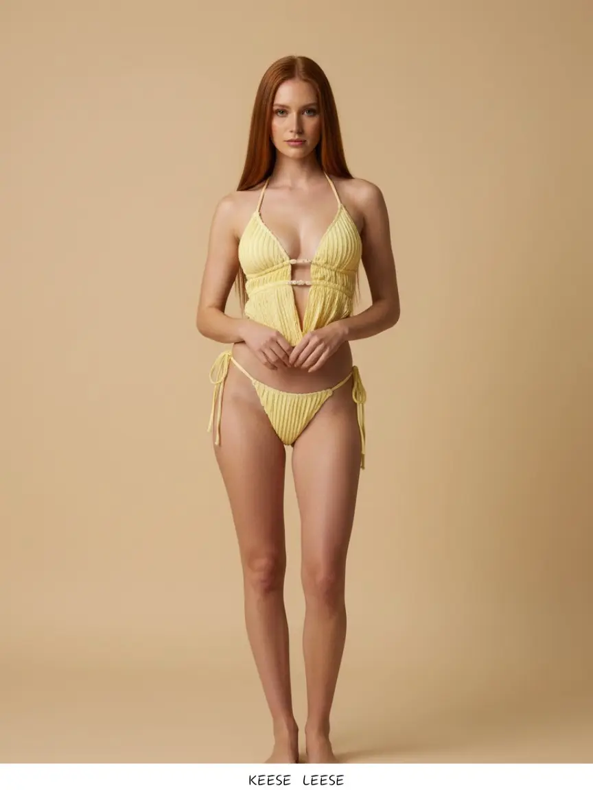 Women's Trendy Two Piece Bikini Set - Chic High Waist Swimwear for Beach Summer Vacation