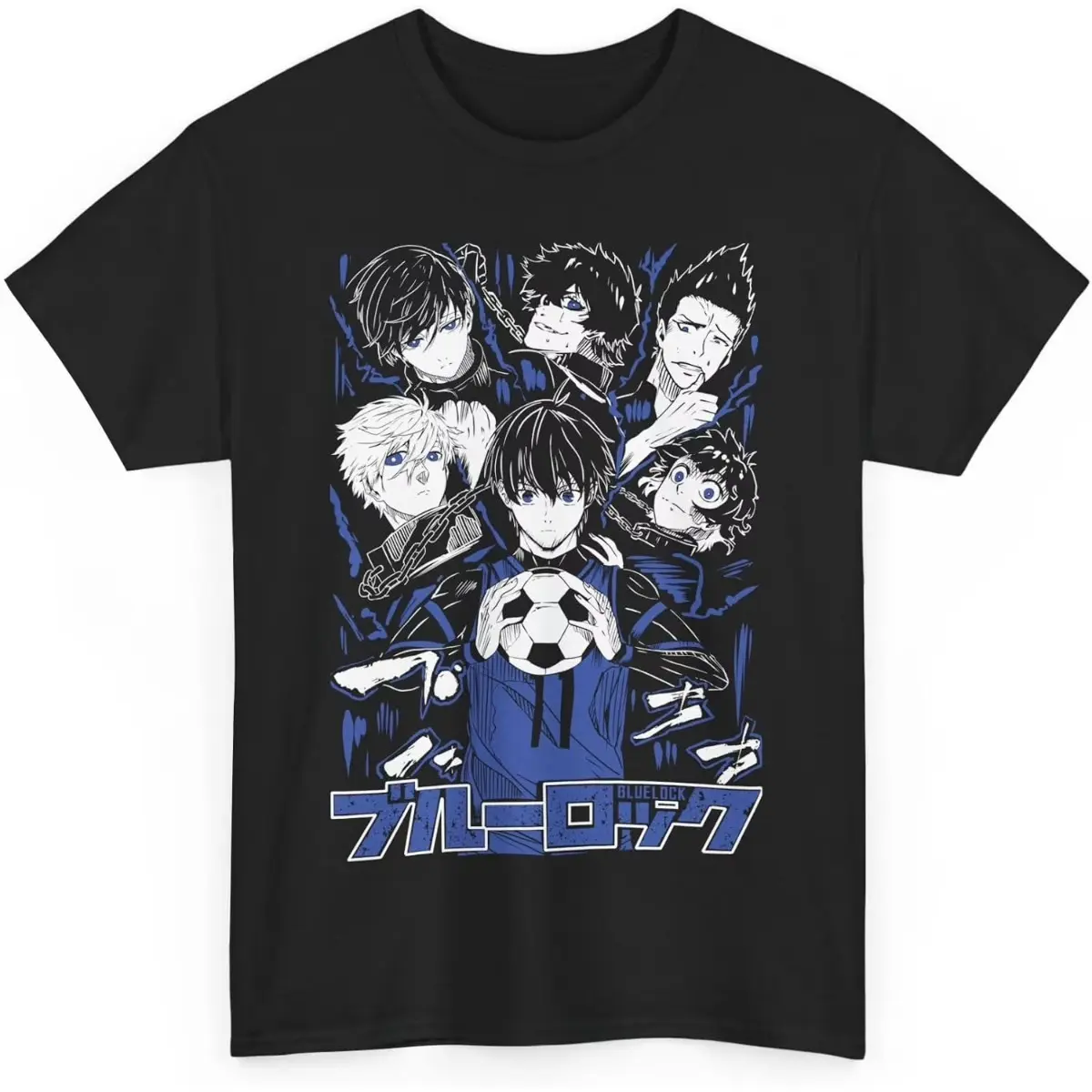 Blue Lock T-Shirt Yoichi Isagi Anime Blue Lock T-Shirt Short Sleeved T Shirt tee classic Merch Shirt Tee T-Shirt For Women/Men Unisex Short Sleeve Tshirt Streetwear Gift for Children Youth Adult Family And Friends Birthday Anniversary Holiday
