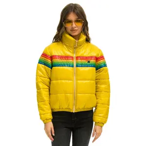 6 STRIPE LUXE APRES PUFFER JACKET - GLOSSY HONEY 6 STRIPE LUXE APRES PUFFER JACKET - GLOSSY HONEY