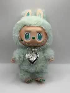 Labubu Pearl Silver Heart necklace (Doll not included)