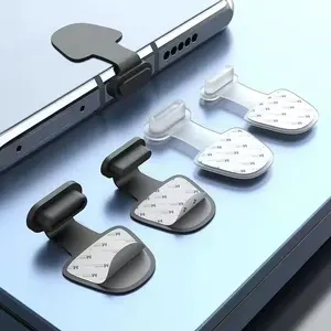 5pcs Silicone Dust Plugs for USB-C Ports, Compatible with Phones & Tablets, Durable Charging Port Protectors, Anti-Loss Design
