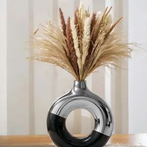 Elegant Circle Boho Vase, Decorative Vase, Durable Ceramic Material Design, Perfect for Home Decor and Gift Giving, Stylish Flower Container
