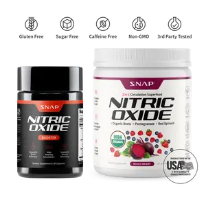 Snap Supplements - Nitric Oxide Beets + Nitric Oxide Booster 60ct Bundle - Natural Supplements