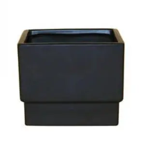 AI-CE01BLA-Q01 Matte Black Square Planter