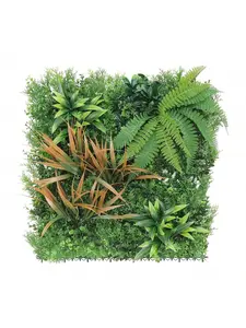 【Christmas Gift】Artificial Grass Wall Panels, 20"X 20" Fake Plant Wall Panels With Daisy Fake Greenery Leaf Hedge,Privacy Screen, Sun Protected Green Wall Decor For Outdoor, Indoor, Garden, Backyard And Decor Decorative Fruit Nature Pack Ornaments