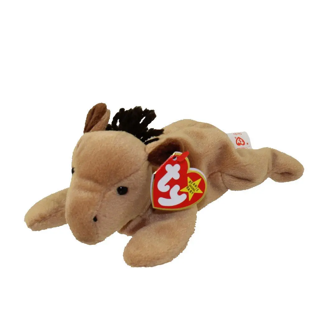 TY Beanie Baby - DERBY the Horse (NO star & yarn mane) (8 inch) (1995) - MWMTs