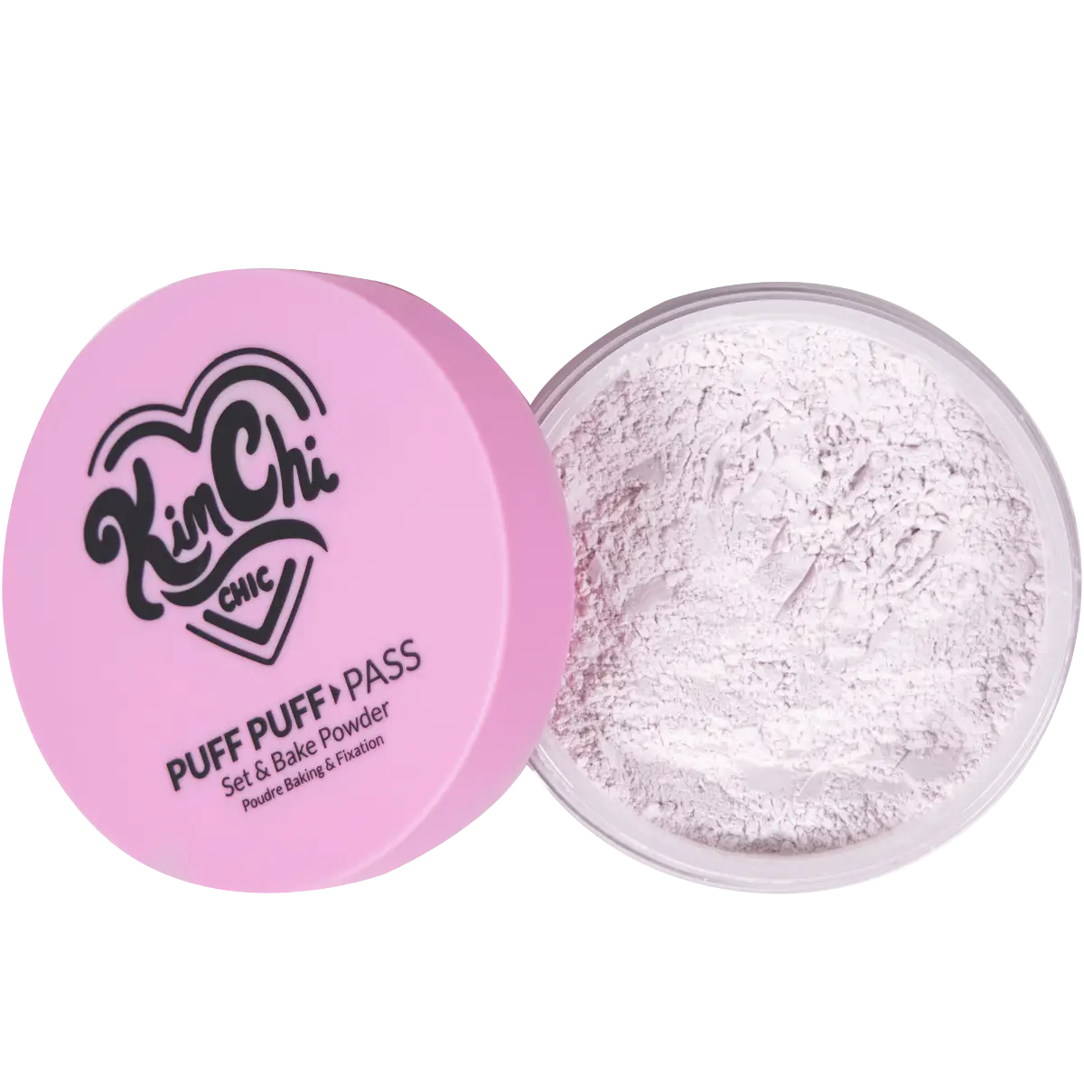 KimChi Chic Puff Puff Pass Set & Bake Powder with Rice Powder & Vitamin-E, Lightweight & Translucent Makeup, Cosmetic Setting Powder