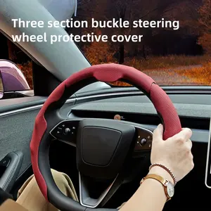 All-Season Universal Car Auto Steering Wheel Cover | Non-Slip Nappa PU, Wear-Resistant With Card Holder, Fashion Cross-Border Design Accessories