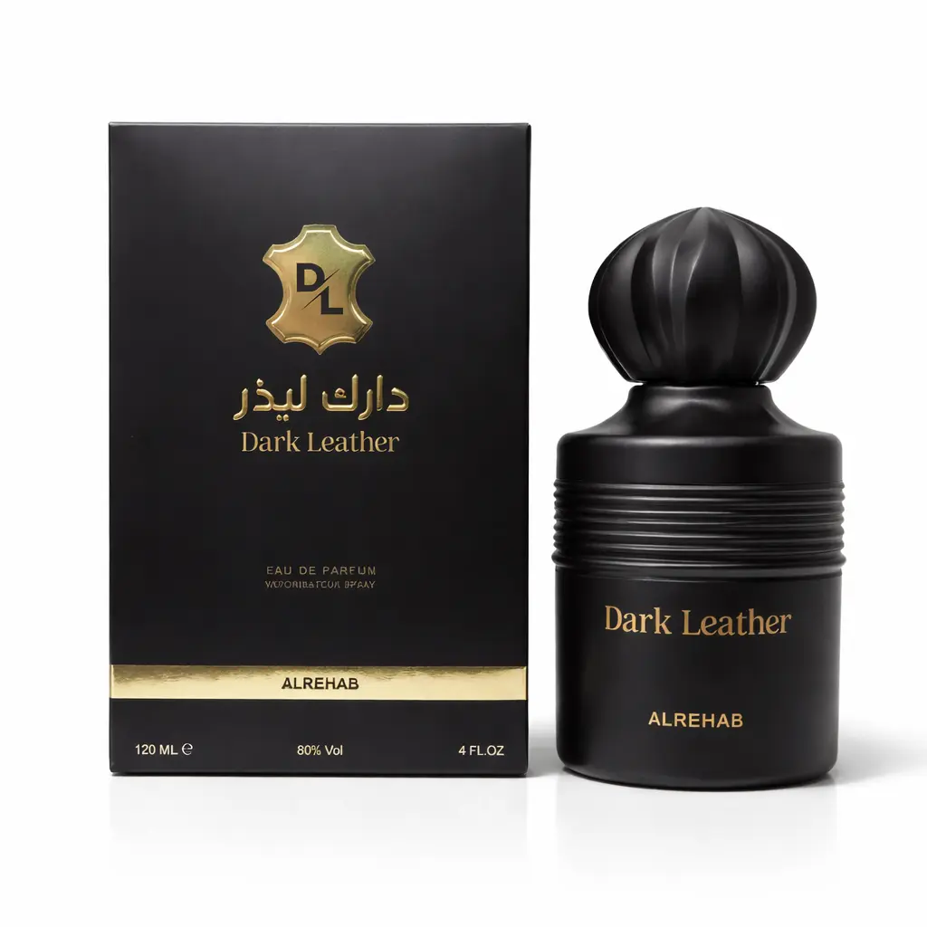 al rehab Dark Leather Eau de Parfum, Aromatic Unisex Fragrance with Smoky Leather Accords, Citrus Spicy & Vanilla Scents for Adults, 120 ML, Citrus Spicy Edp, 120Ml, Smoky Woods, Aromatic Citrusy Fragrance, Captivating Scents, Aromatic Luxurious Scent, Pa