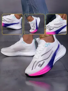 Women's Breathable Sports Shoes, Carbon Fiber Sole, Lightweight Shock Absorption, Turquoise Forefoot Spring, Casual Low Top Sneakers, Lightweight Athletic Sneakers, Workout Sneakers, Shock Absorbing Sneakers