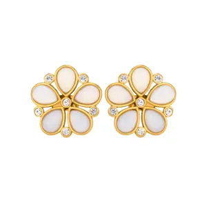 Opalite Flower Studs
