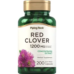 Piping Rock Red Clover 1200mg | 200 Capsules | Herbal Supplement |  Blossom Extract | Non-GMO, Gluten Free