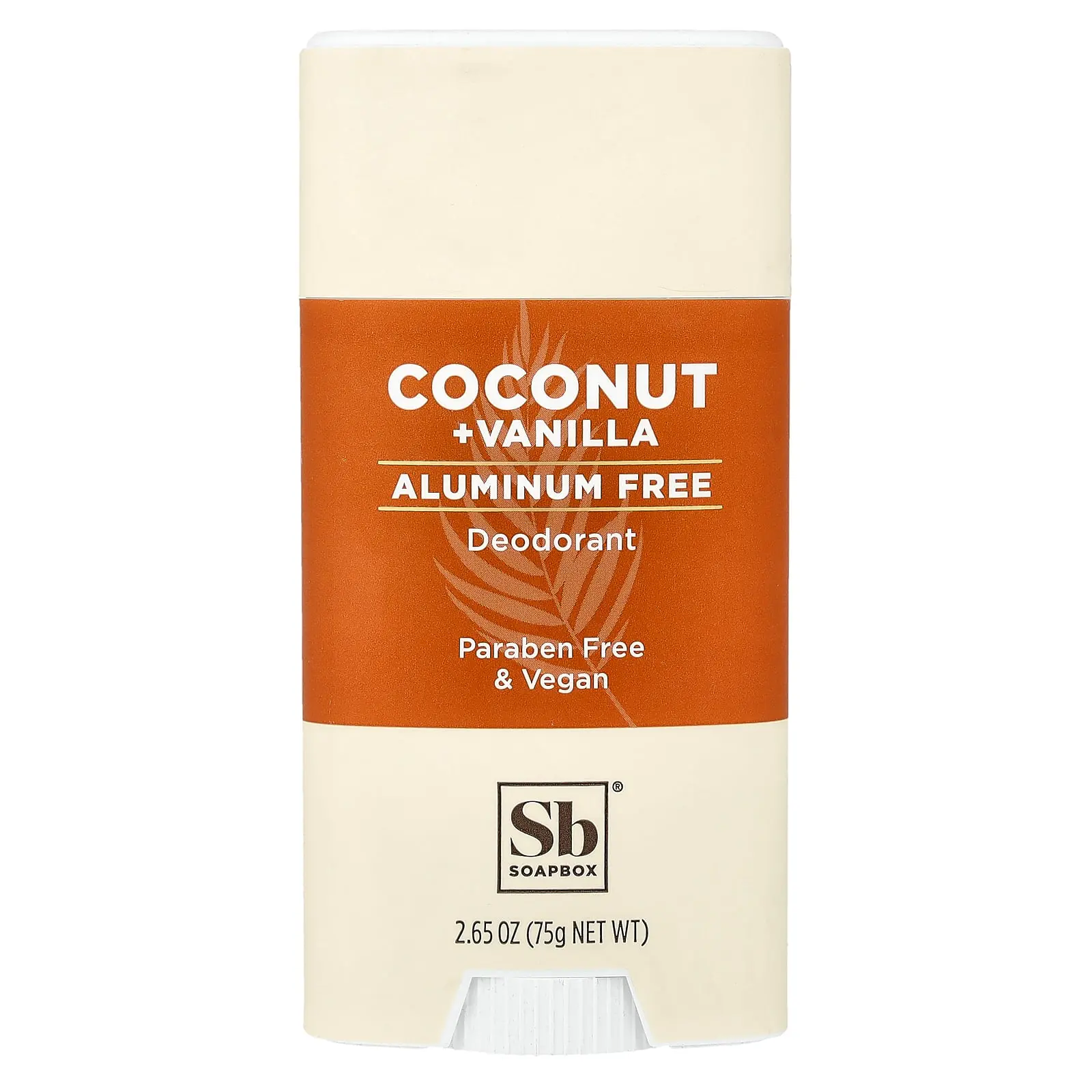 Soapbox Aluminum Free Deodorant, Coconut Vanilla, 2.65 oz (75 g)