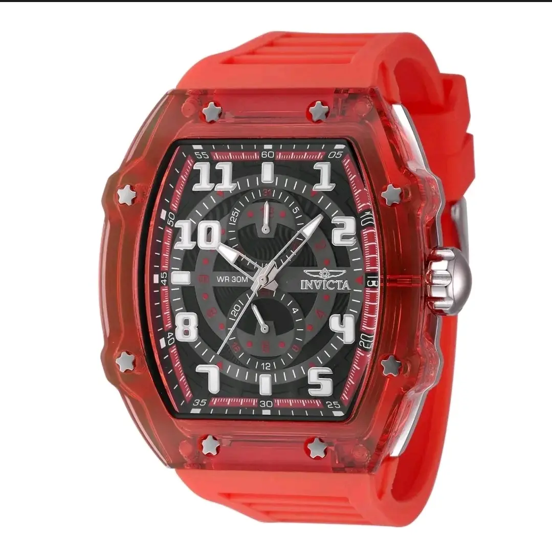 48448- INVICTA RACING CYCLONE MENS WATCH - 48.5MM, RED (48448)