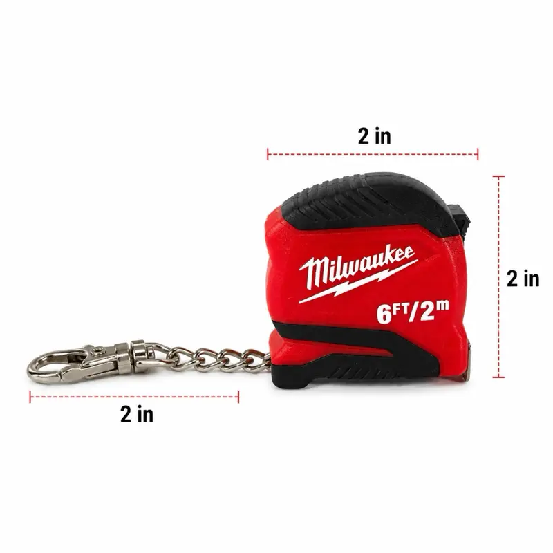 6 1/2 ft Adjustable Mini Tape Measure Keychain with Clip