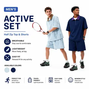 Cooling Ice Silk 2-Piece Set – Lightweight Athletic Top and Bottoms for Hot Days