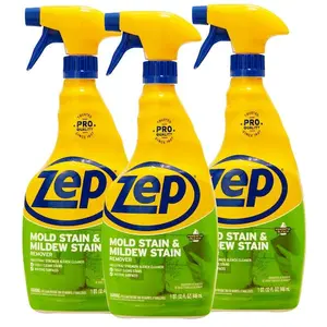 ZEP 32 oz. Mold and Mildew Stain Remover, bleach cleaner, mold remover, mildew remover, stain remover, bathroom cleaner, toilet bowl, sink, tub, shower, grout, tile, acrylic, fiberglass, ceramic, porcelain,laminate,Corian,shower doors,vinyl curtain,urinal
