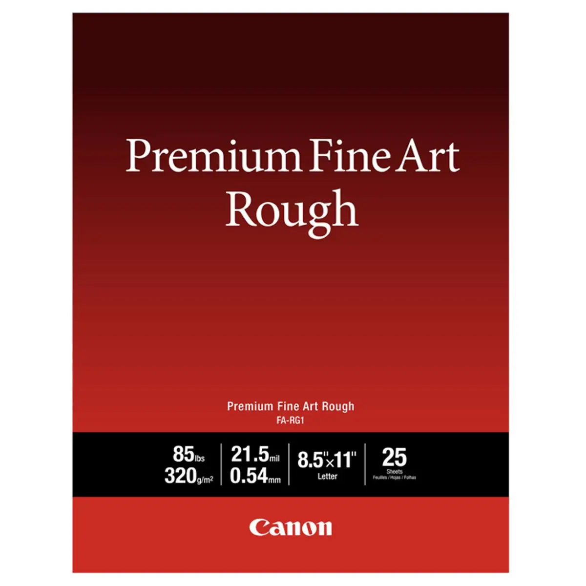 Canon Premium Fine Art Rough Photo Paper, 8.5x11", 25 Sheets